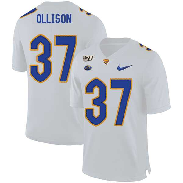 Pittsburgh Panthers 37 Qadree Ollison White 150th Anniversary Patch Nike College Football Jersey Dzhi,We sell and wholesale Pittsburgh Panthers 37 Qadree Ollison White 150th Anniversary Patch Nike College Football Jersey Dzhi on line form chian!